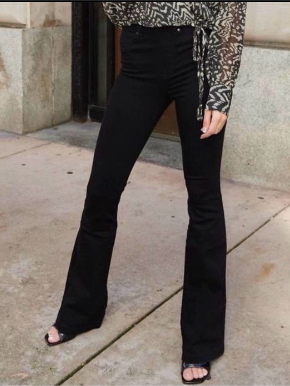 Spanx Flare Jeans Clean Black Size 3X NWT